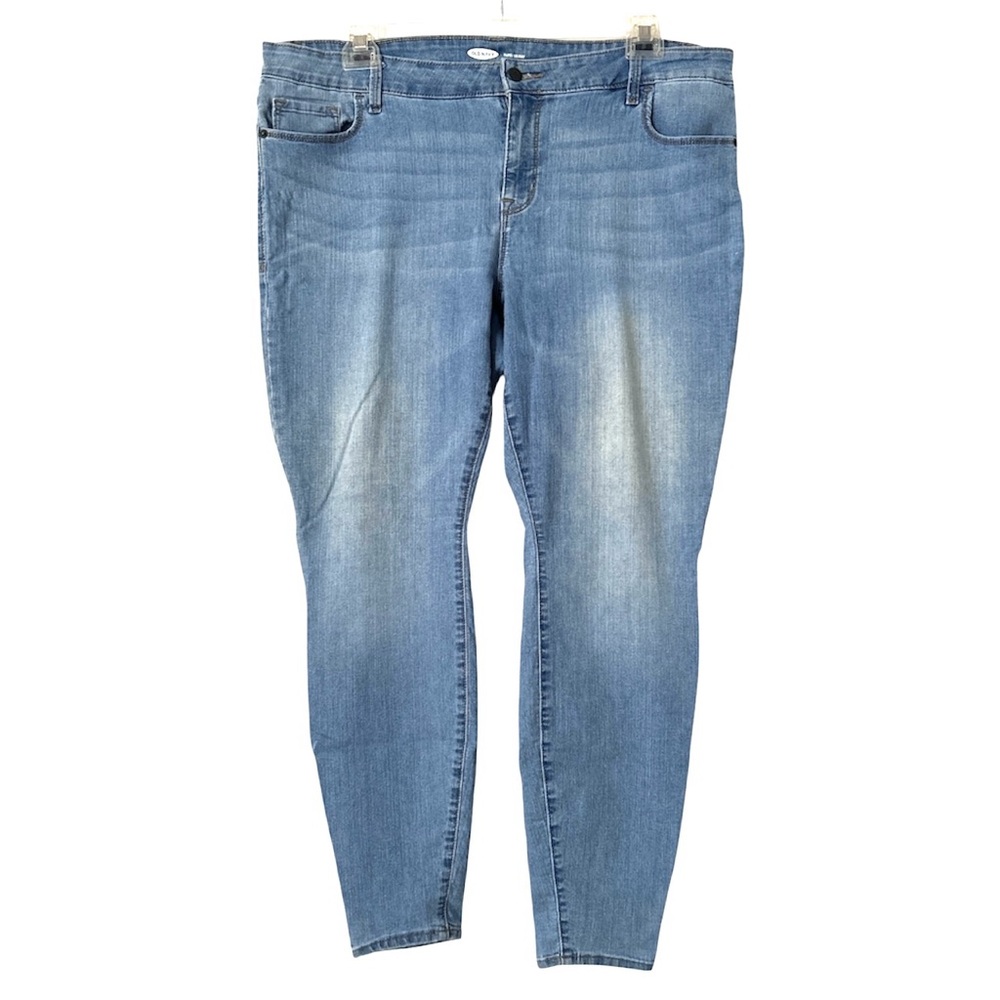 Old Navy Super Skinny Light Wash Mid-Rise Jeans